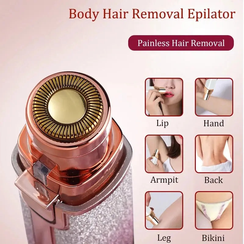 Portable 2 IN 1 Electric Epilator Eyebrow Trimmer Female Body Digital-dream