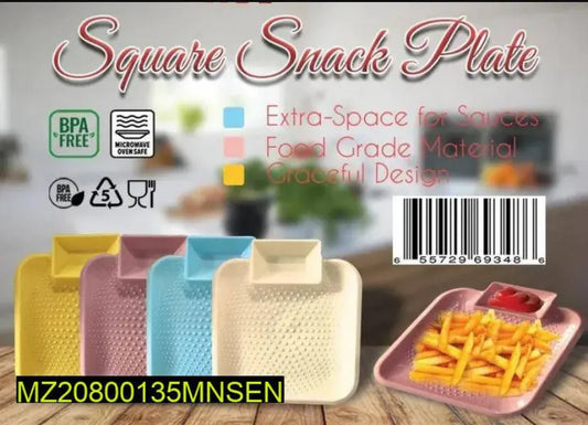 Square Snack Plate,Pack of 2